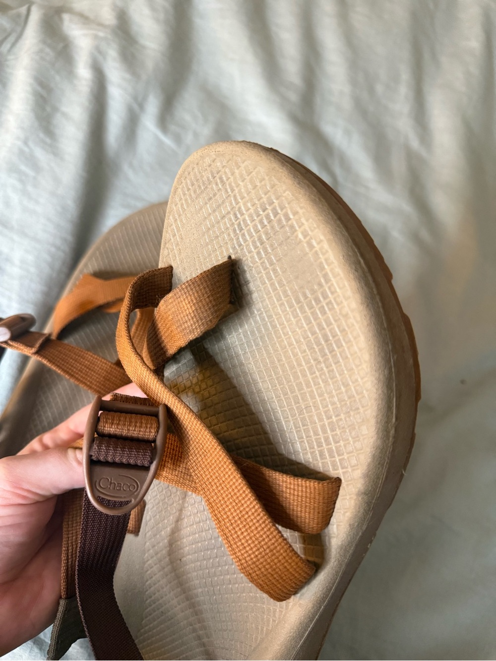 Chaco Men's Z/1 Classic Sandals Burnt Orange and Tan Size 12 - Picture 7 of 7